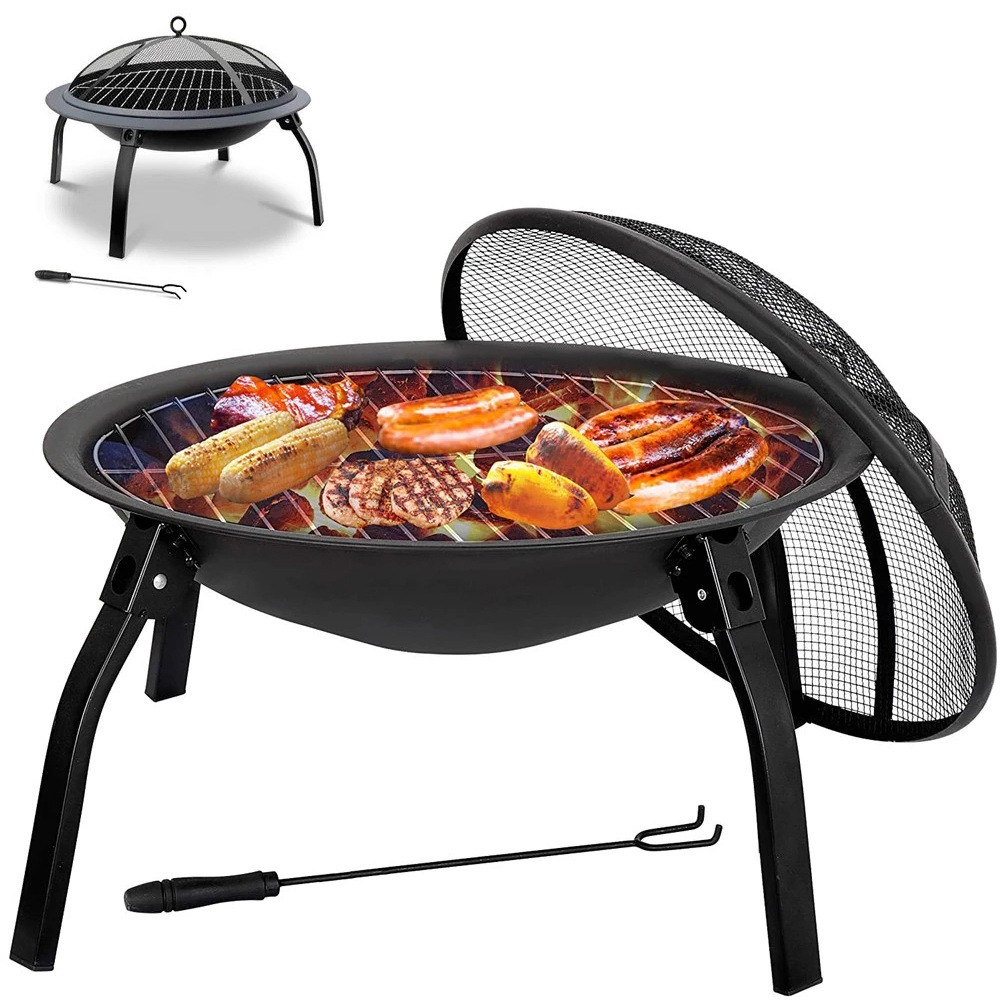 Fire Pit Bowl - Heavy Iron Round Fire Oven Basin