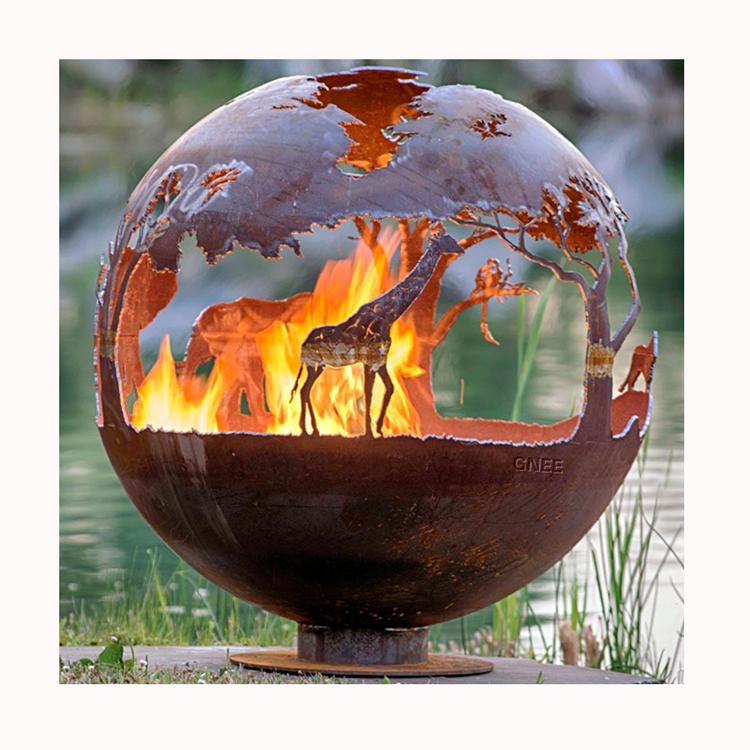 Fire Pit Bowl - Customized Outdoor Landscape Steel Sphere Firepit