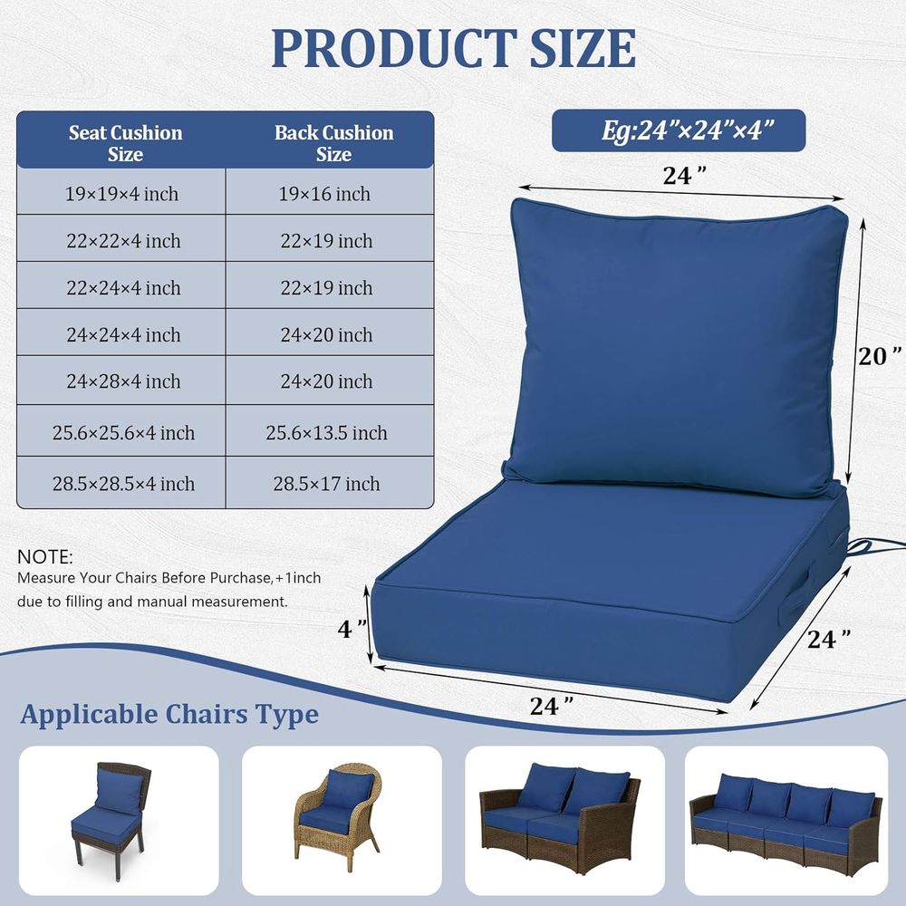 24x24 Outdoor Deep Seat Cushio - đánh giá và giá Outdoor Furniture Cushions