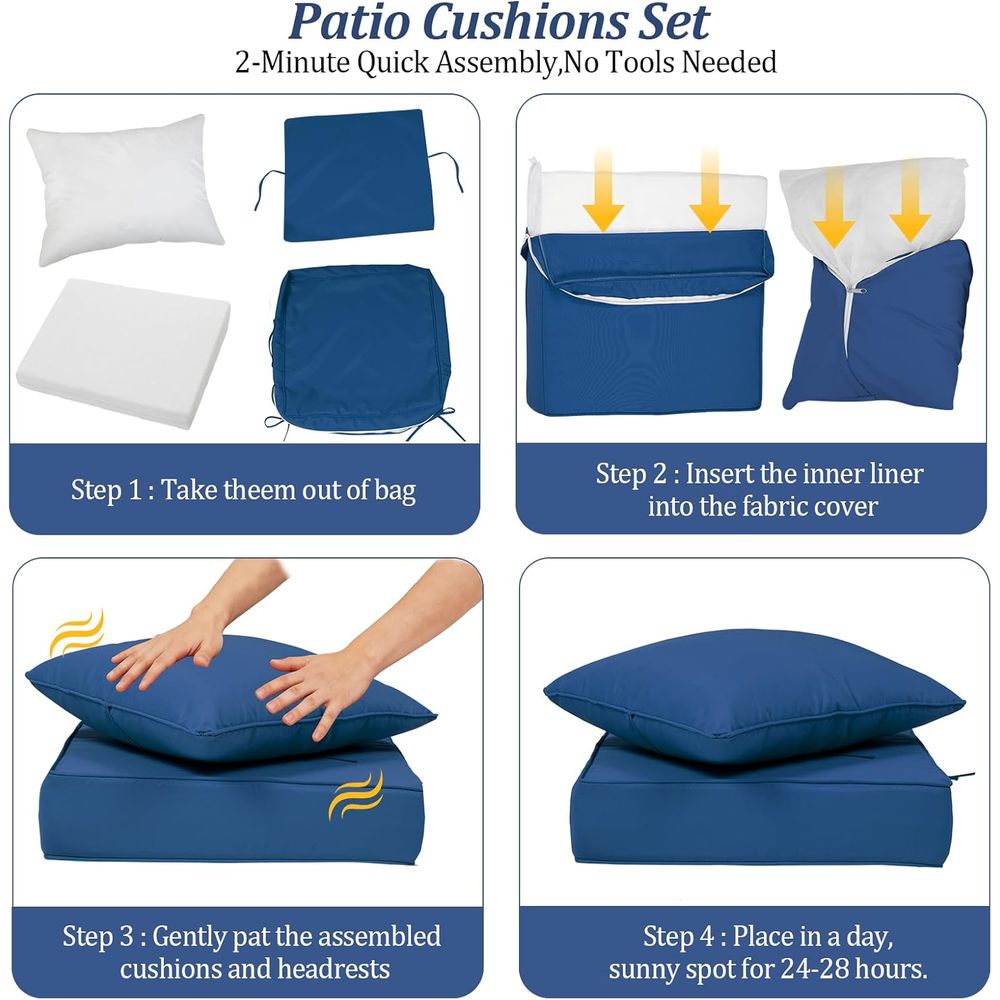 24x24 Outdoor Deep Seat Cushio - đánh giá và giá Outdoor Furniture Cushions