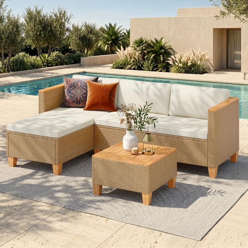 Small Patio Furniture Set,3 Pi - đánh giá và giá Outdoor Furniture Yellow
