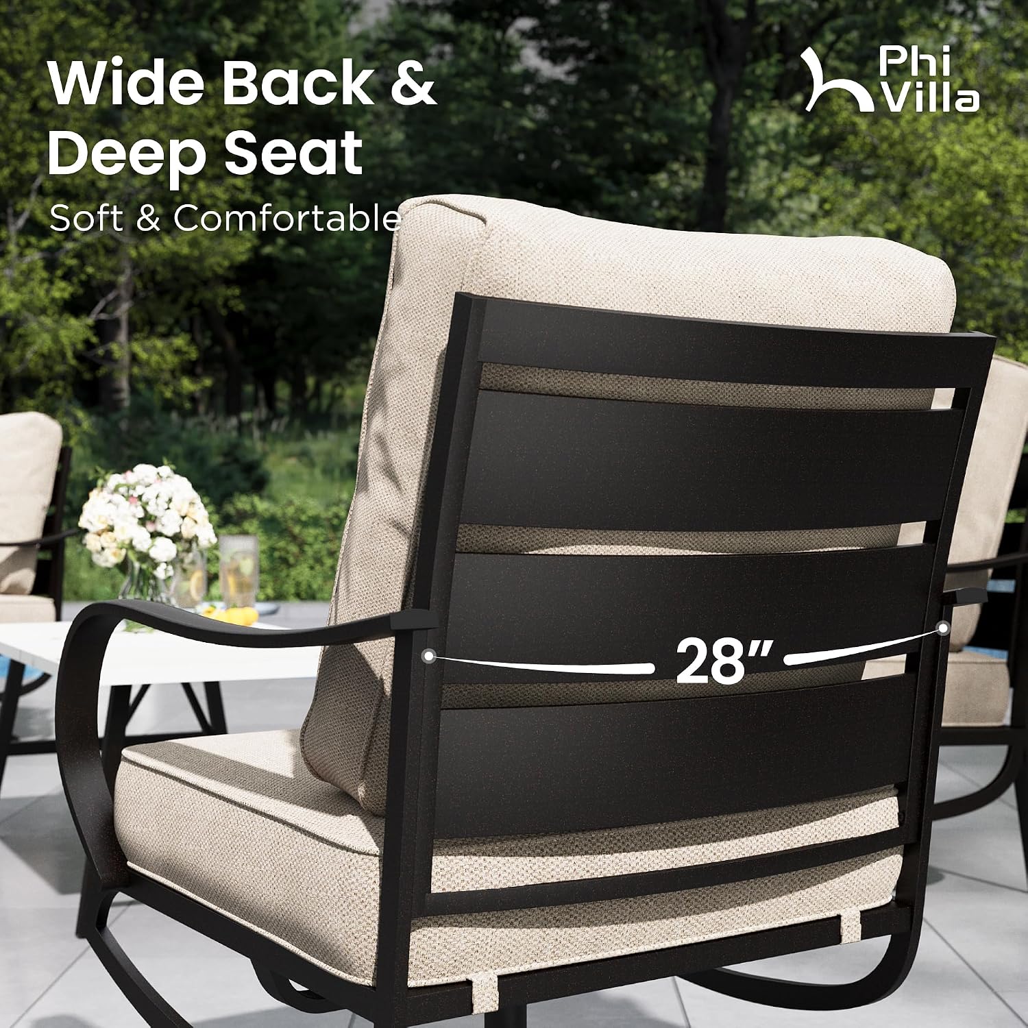 Swivel Patio Chair 2 Set with  - đánh giá và giá Deck Chair Lounger