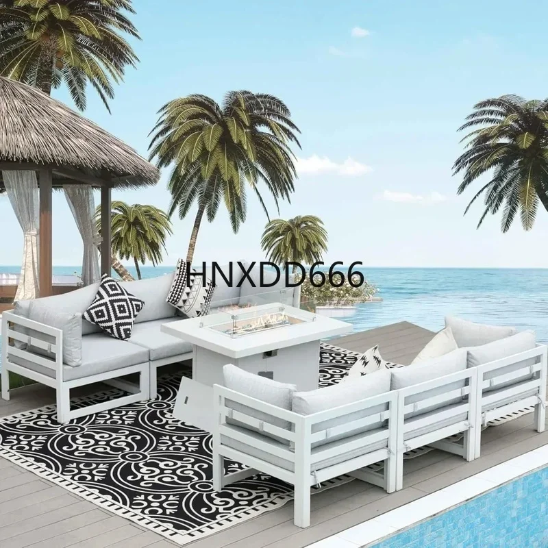 7-Piece Aluminum Outdoor Patio - đánh giá và giá Outdoor Furniture With Fire Pit Table