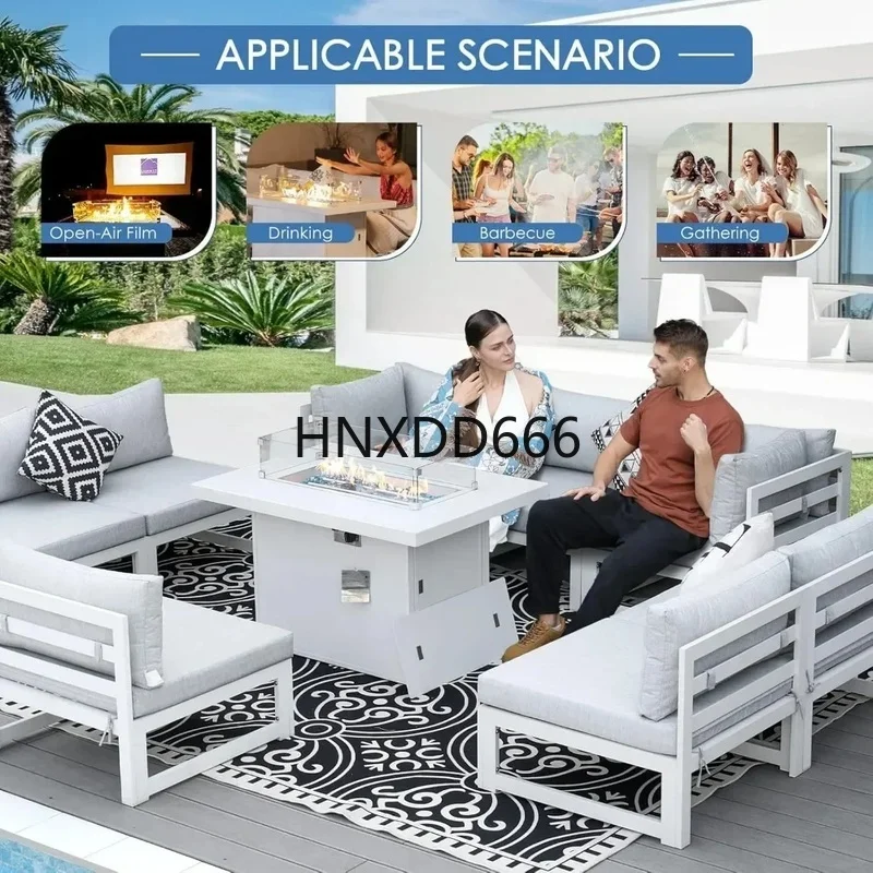 7-Piece Aluminum Outdoor Patio - đánh giá và giá Outdoor Furniture With Fire Pit Table