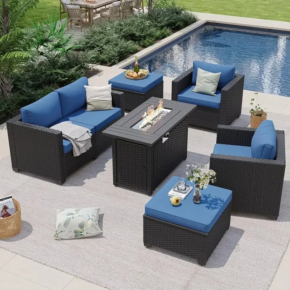 6-Seat Outdoor Patio Furniture - đánh giá và giá Outdoor Furniture With Fire Pit Table