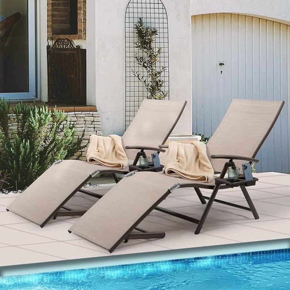 Aluminum Reclining Lounge Chai - đánh giá và giá Deck Chair Lounger