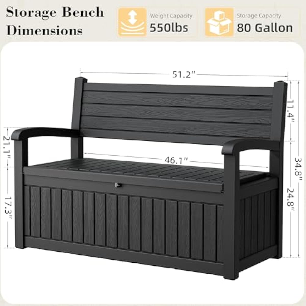 80 Gallon Outdoor Storage Benc - đánh giá và giá Outdoor Furniture Cushions