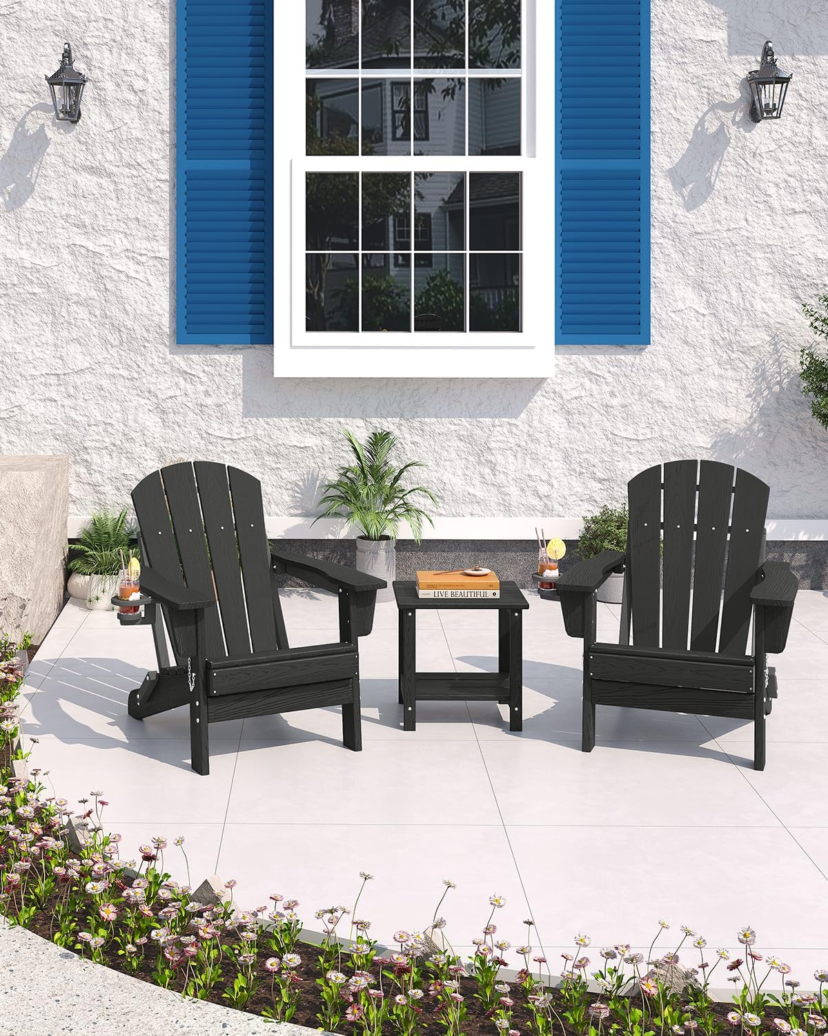 Folding Adirondack Chair HDPE  - đánh giá và giá Deck Chair Lounger