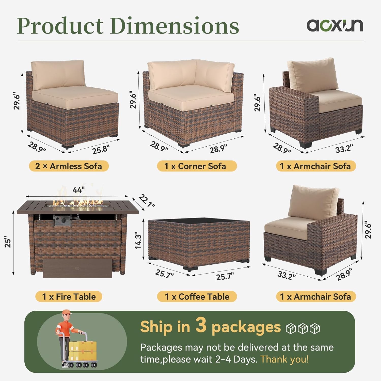 7 Piece Patio Furniture Set wi - đánh giá và giá Outdoor Furniture With Fire Pit Table