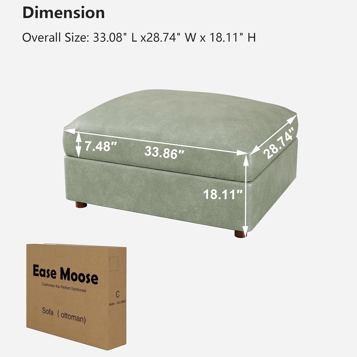 Green Faux Leather Ottoman Mod - đánh giá và giá Outdoor Furniture Green