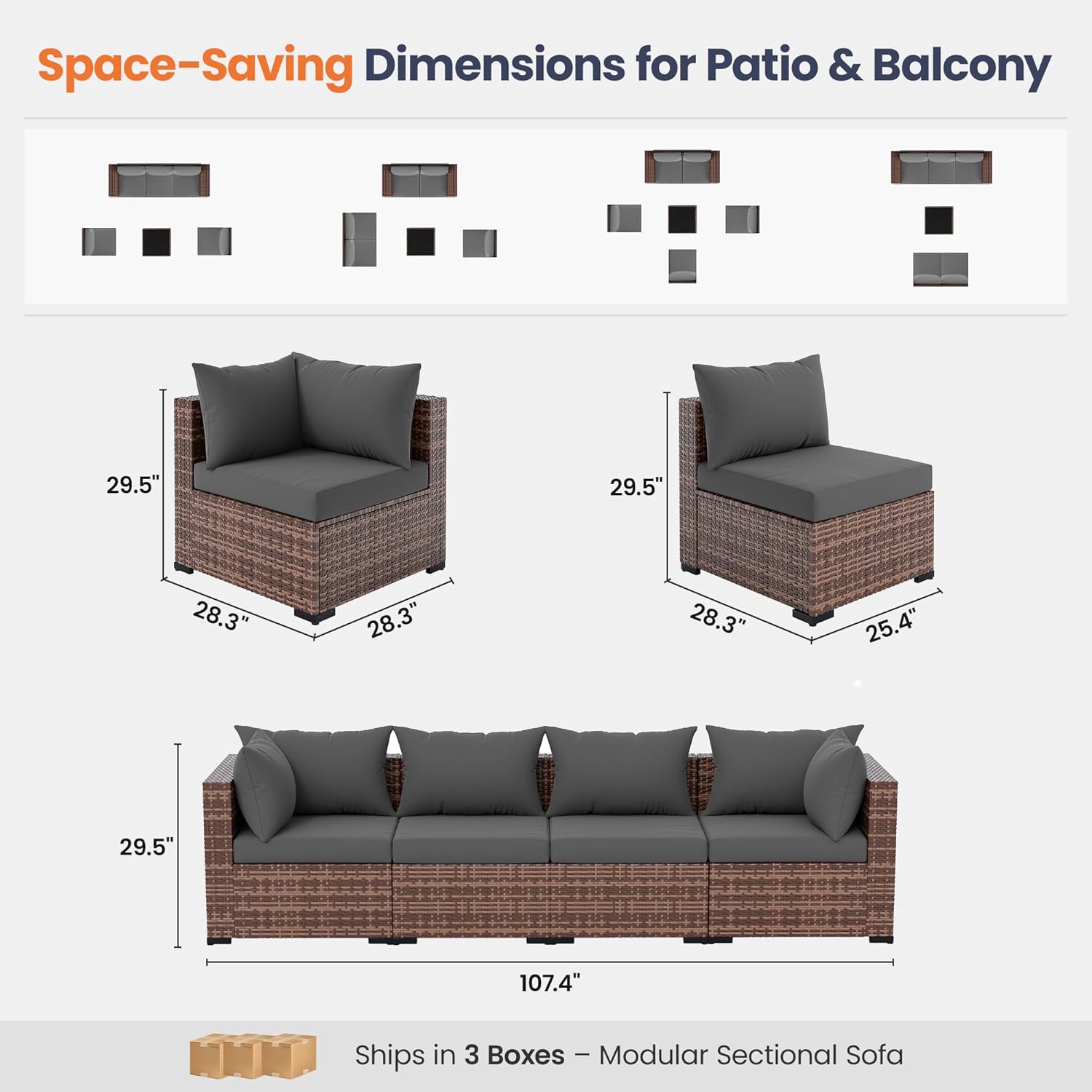 5-Piece Outdoor Sectional Sofa - đánh giá và giá Outdoor Furniture With Fire Pit Table