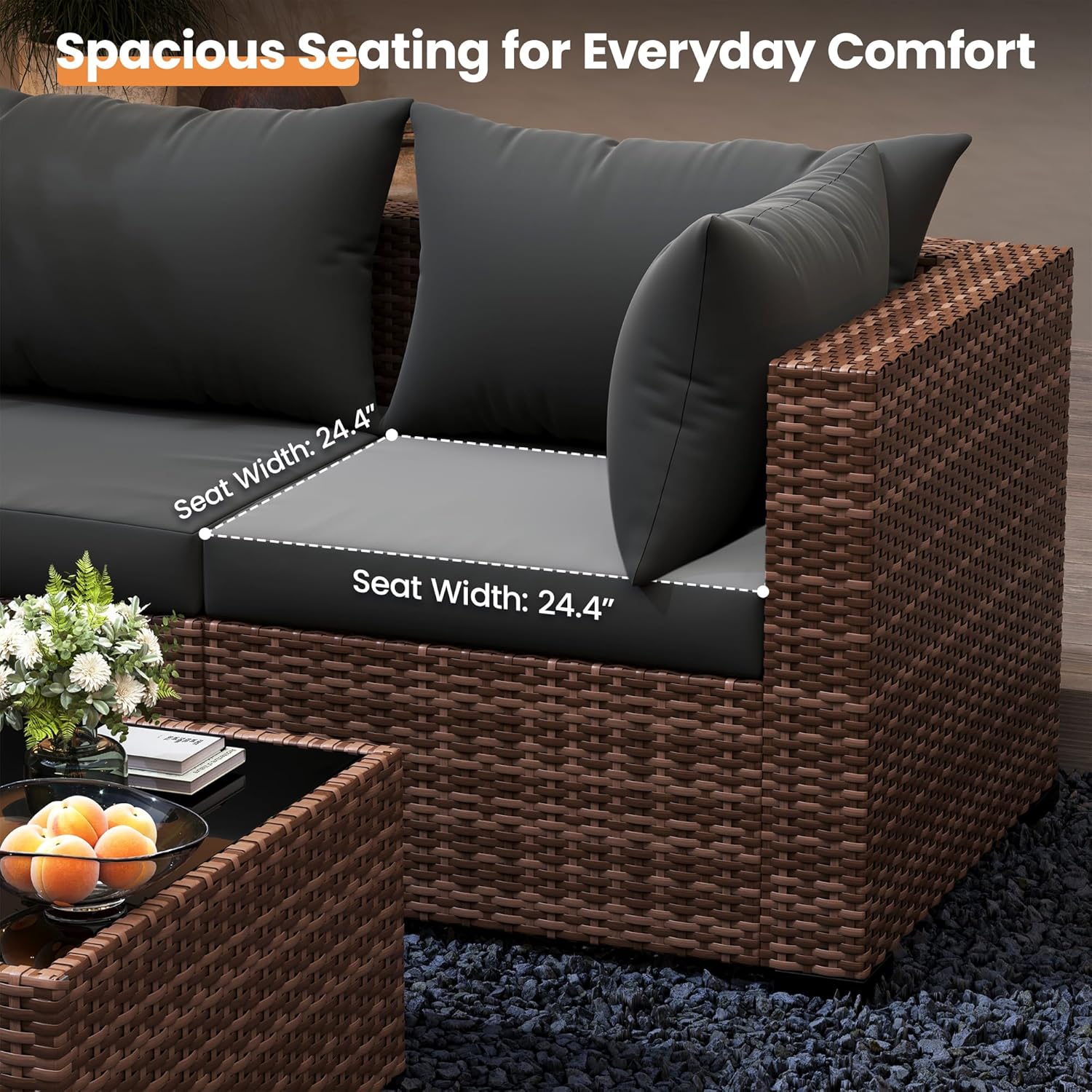 5-Piece Outdoor Sectional Sofa - đánh giá và giá Outdoor Furniture With Fire Pit Table