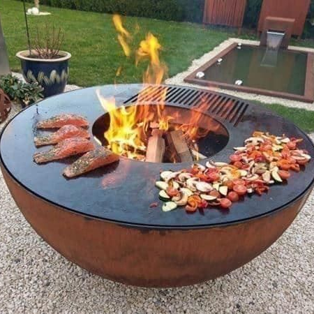 Large Wood Fired Barbecue Char - đánh giá và giá Fire Pit Bowl