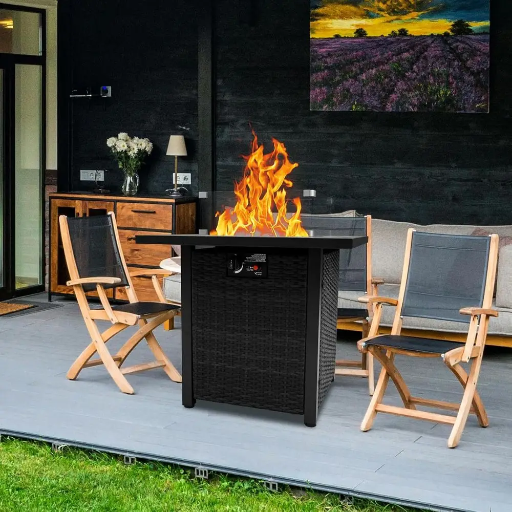 Wicker Outdoor Patio Furniture - đánh giá và giá Outdoor Furniture With Fire Pit Table