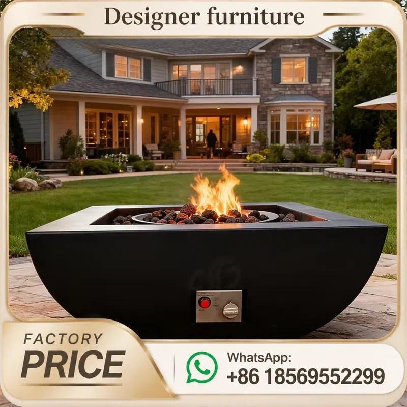 Custom Outdoor Gas Fire Pit Ta - đánh giá và giá Outdoor Furniture With Fire Pit Table