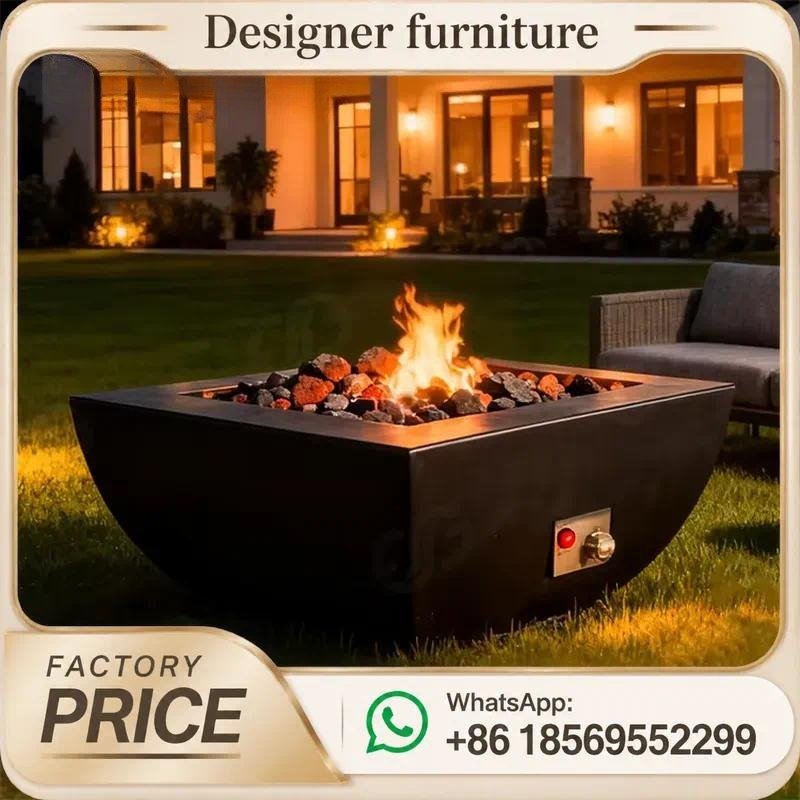 Custom Outdoor Gas Fire Pit Ta - đánh giá và giá Outdoor Furniture With Fire Pit Table