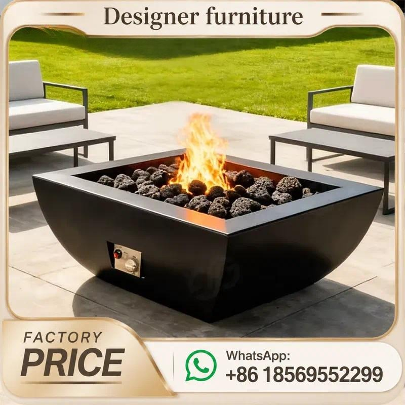 Custom Outdoor Gas Fire Pit Ta - đánh giá và giá Outdoor Furniture With Fire Pit Table