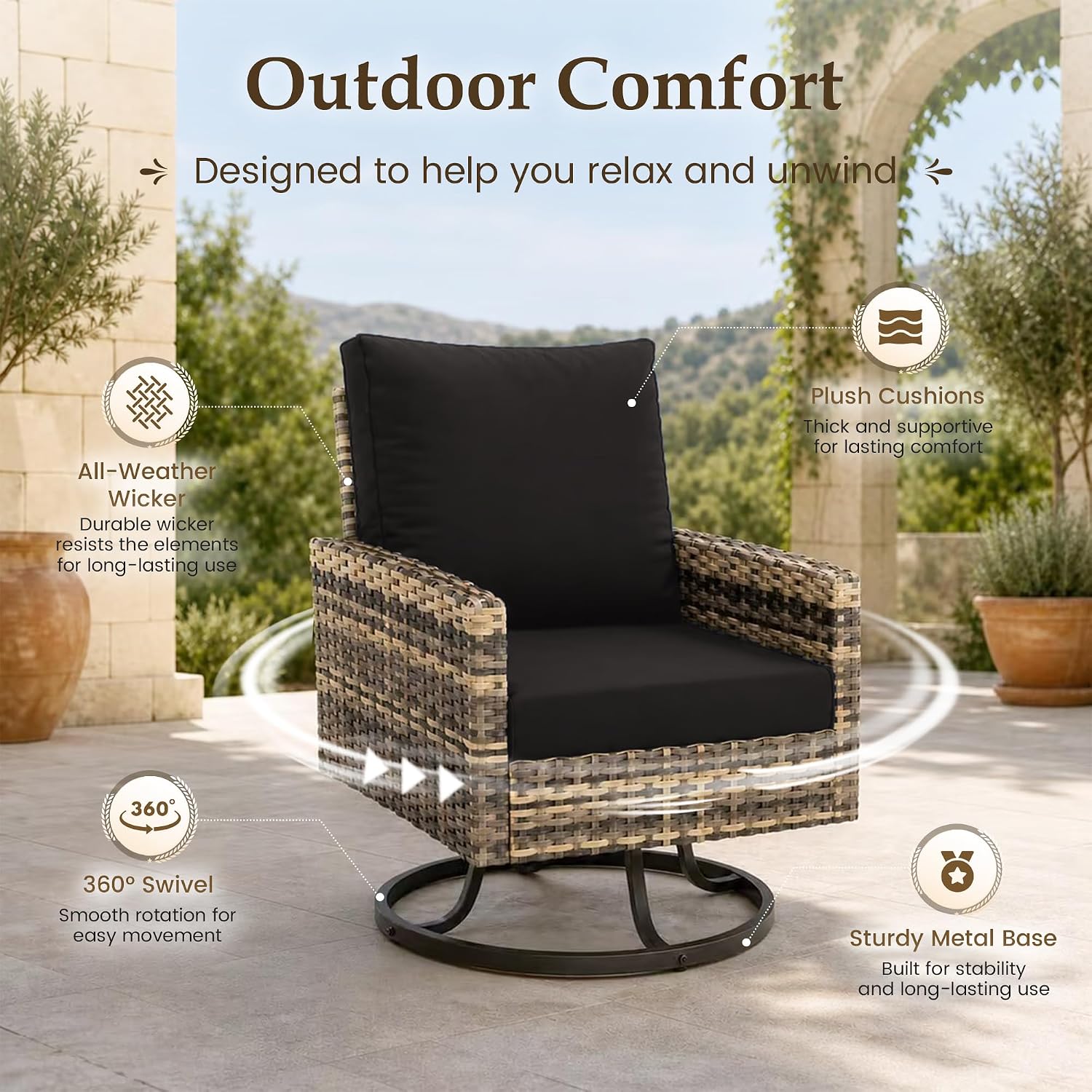 7-Piece Patio Furniture Set wi - đánh giá và giá Outdoor Furniture Yellow