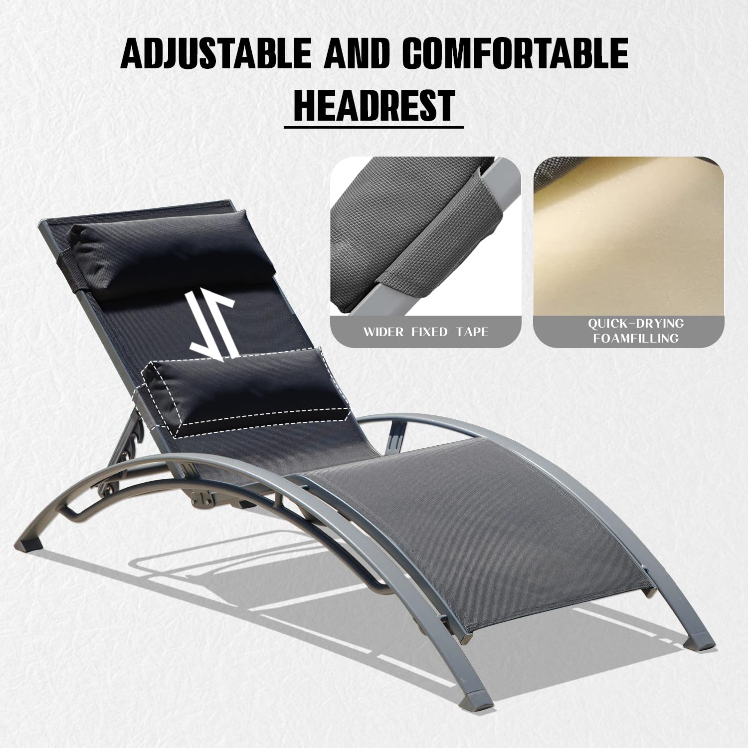 Set of 2 Adjustable Aluminum O - đánh giá và giá Deck Chair Lounger