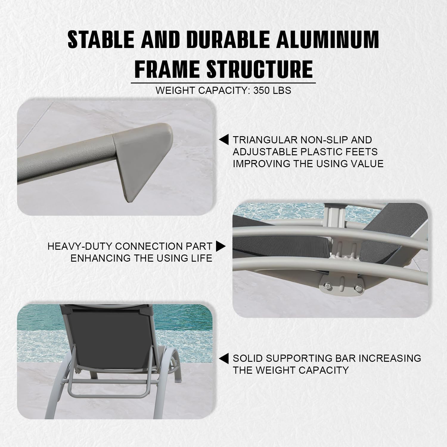 Set of 2 Adjustable Aluminum O - đánh giá và giá Deck Chair Lounger