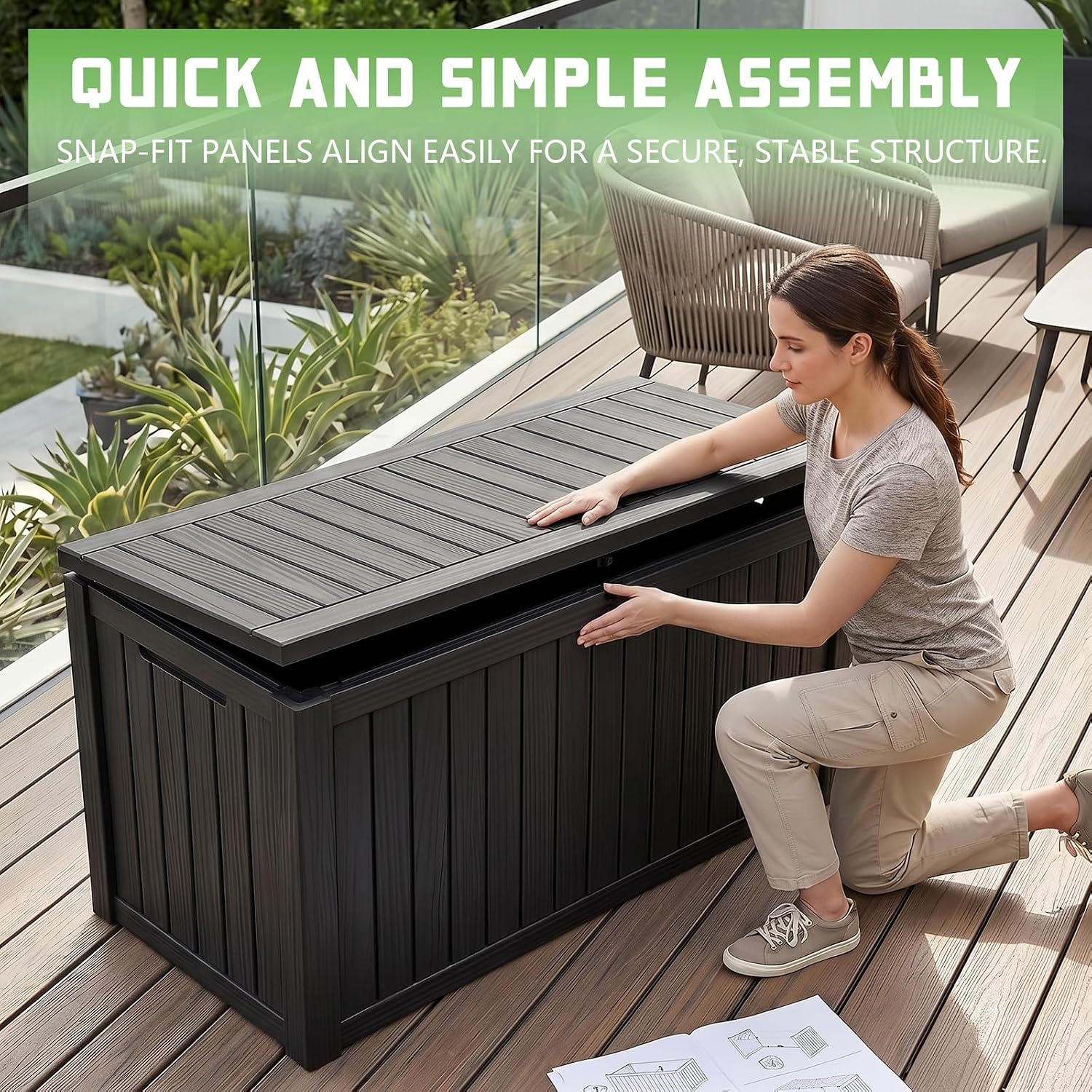 200 Gallon Lockable Resin Deck - đánh giá và giá Outdoor Furniture Cushions