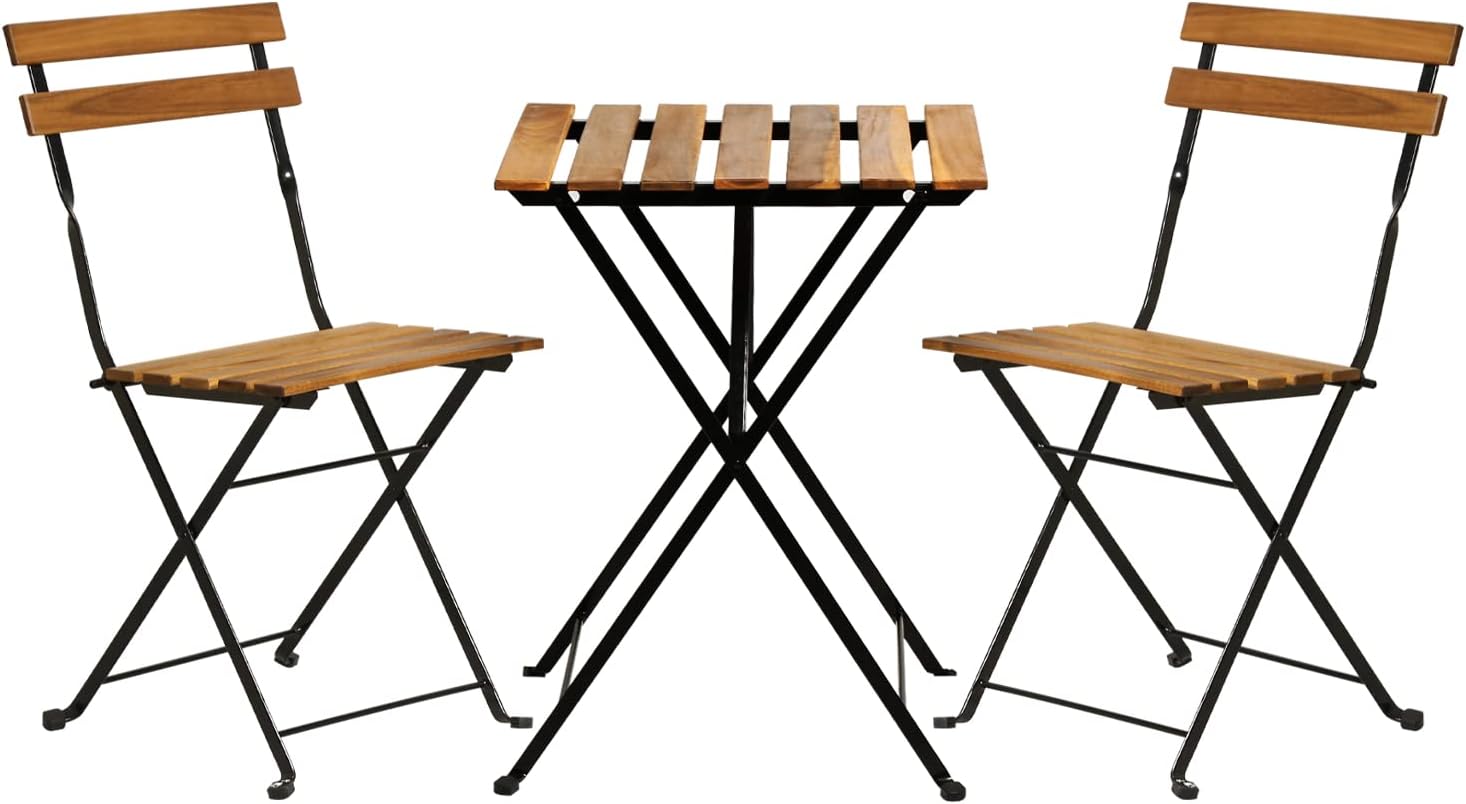 Natural wood 3-piece folding p - đánh giá và giá Outdoor Furniture Small