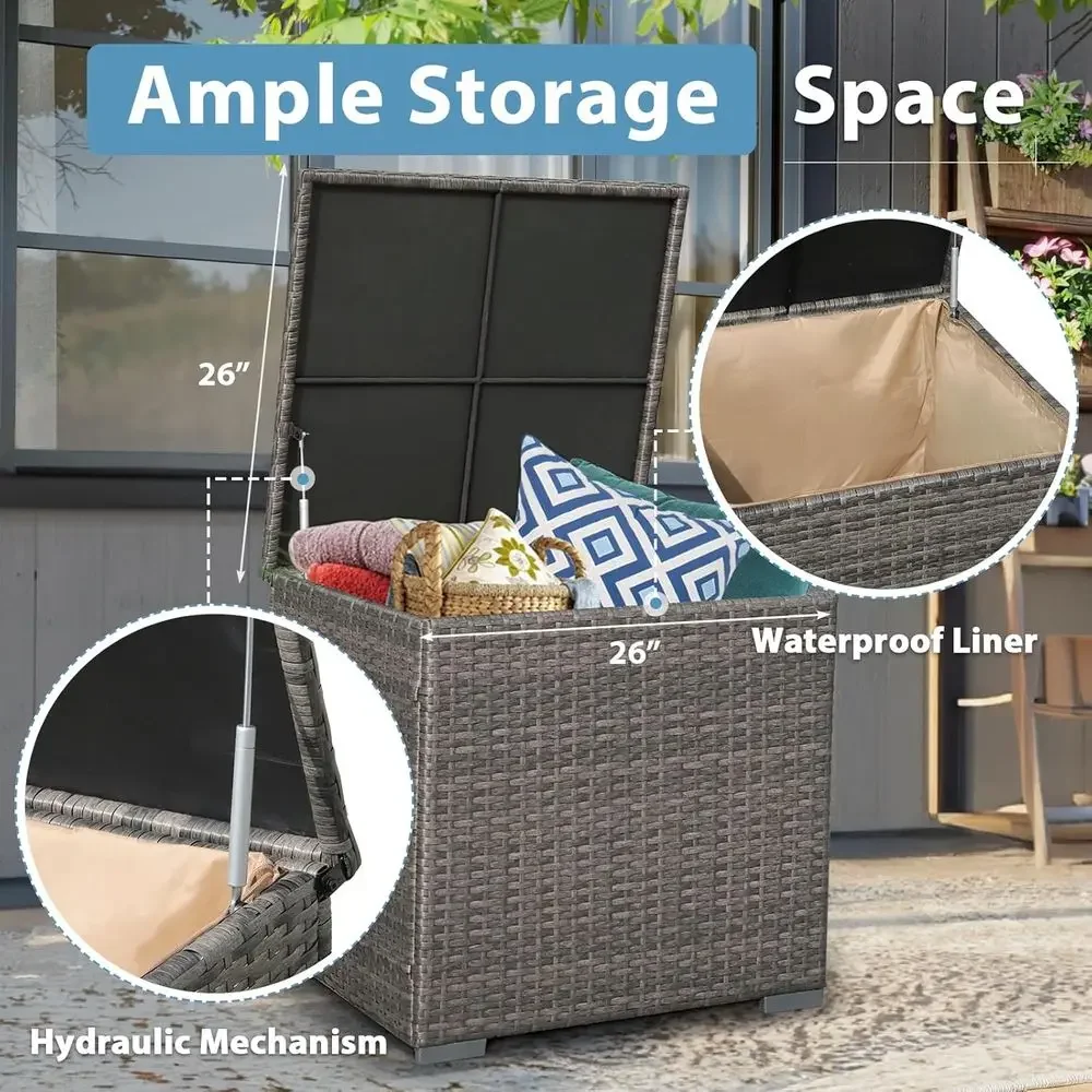 8-Piece Patio Furniture Set wi - đánh giá và giá Outdoor Furniture With Fire Pit Table