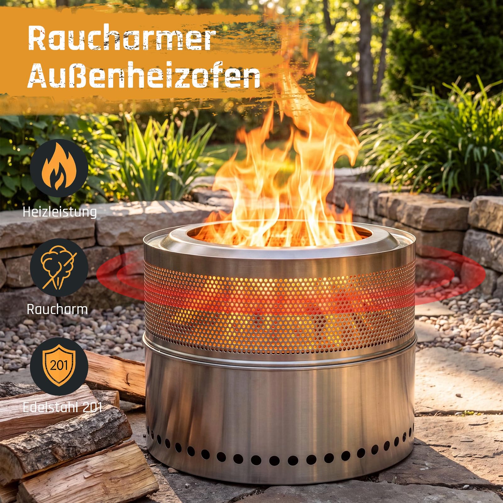 Stainless Steel Fire Pit 50cm, - đánh giá và giá Fire Pit Bowl