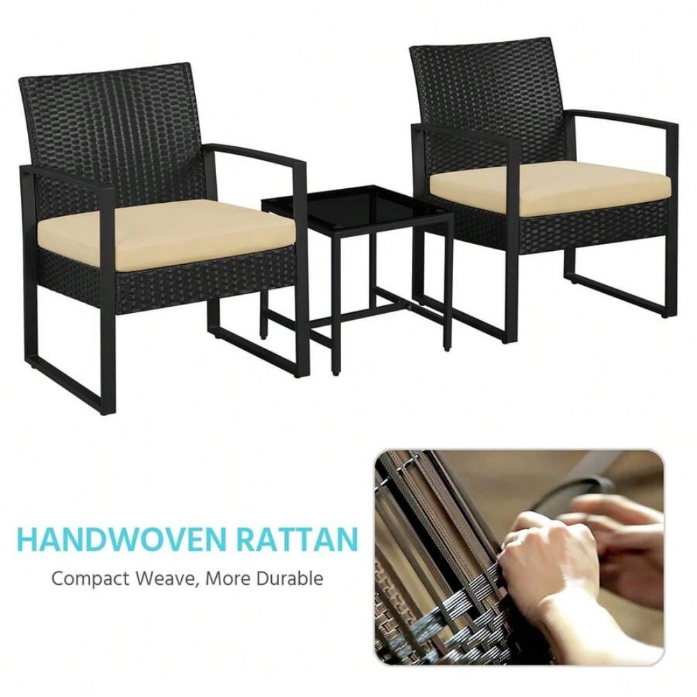 3 Piece Outdoor Wicker Furnitu - đánh giá và giá Outdoor Furniture Durable