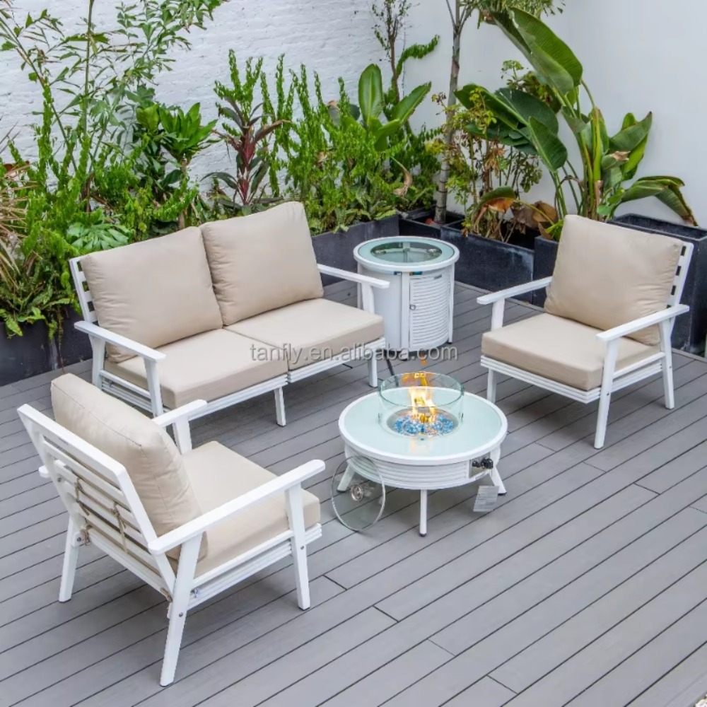 Villa Hotel Outdoor Furniture  - đánh giá và giá Outdoor Furniture With Fire Pit Table