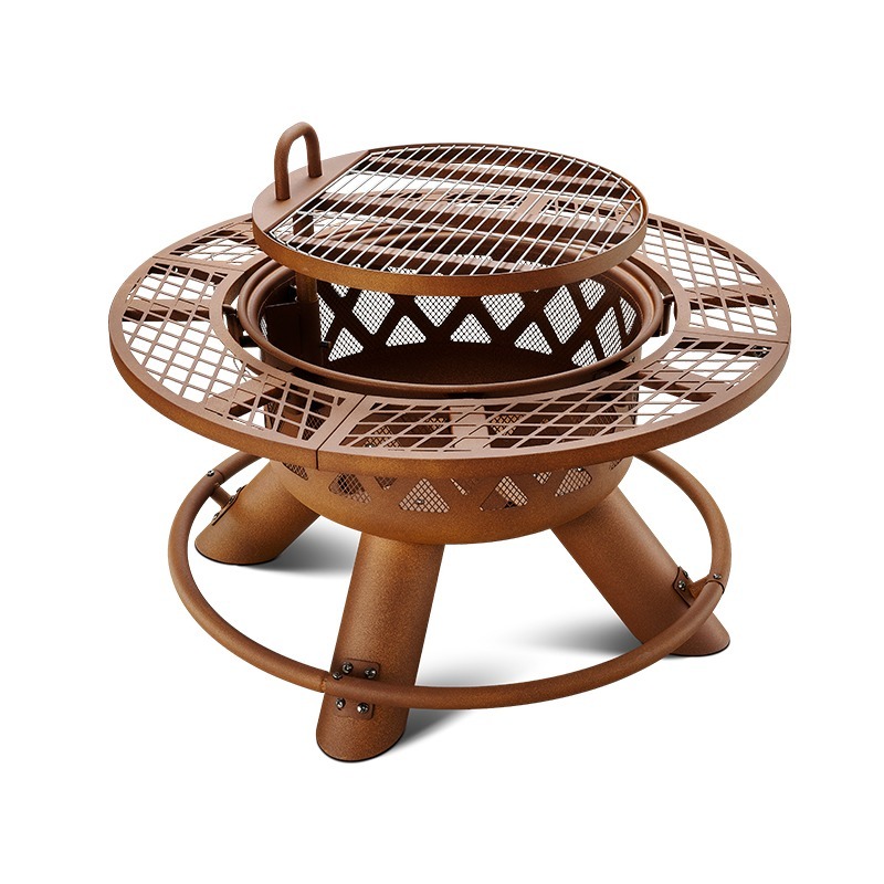 2026 Modern Outdoor Steel Char - đánh giá và giá Outdoor Furniture With Fire Pit Table