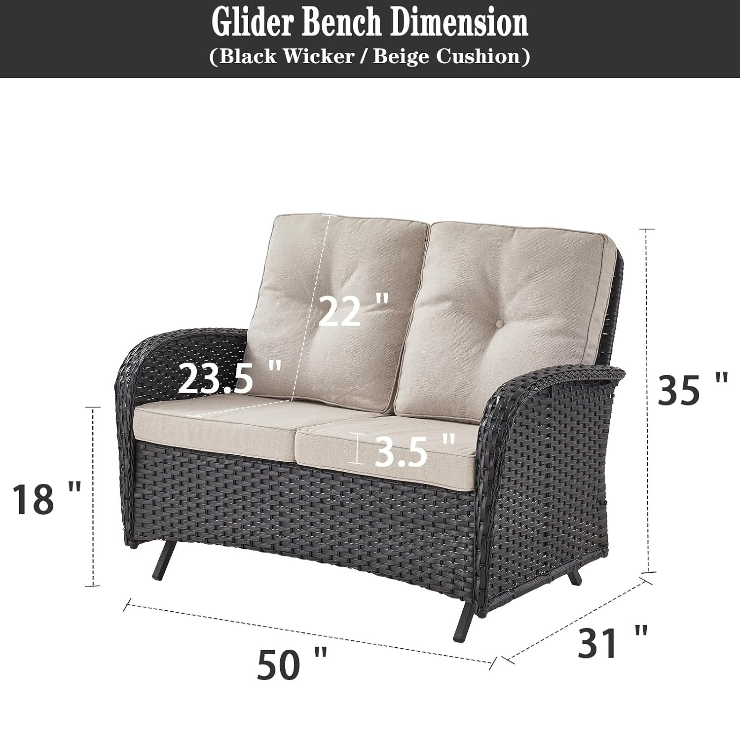 Outdoor Glider Bench Patio Lov - đánh giá và giá Outdoor Furniture Small