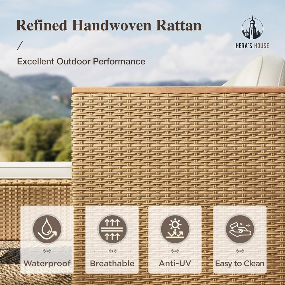 3-Piece Wicker Outdoor Section - đánh giá và giá Outdoor Furniture Yellow
