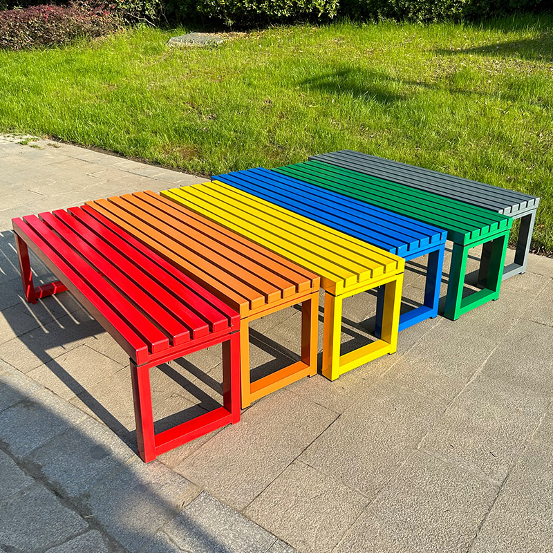 Internet celebrity White bench - đánh giá và giá Outdoor Furniture Green