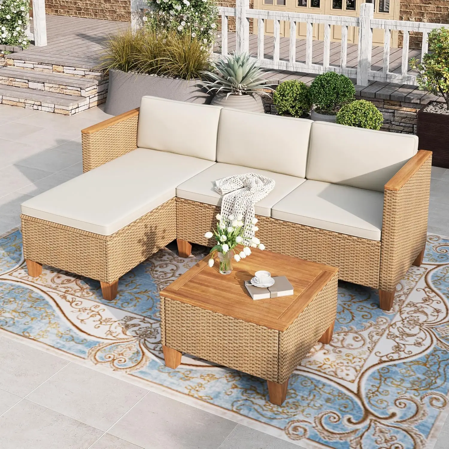 Small Patio Furniture Set, 3 P - đánh giá và giá Outdoor Furniture Yellow
