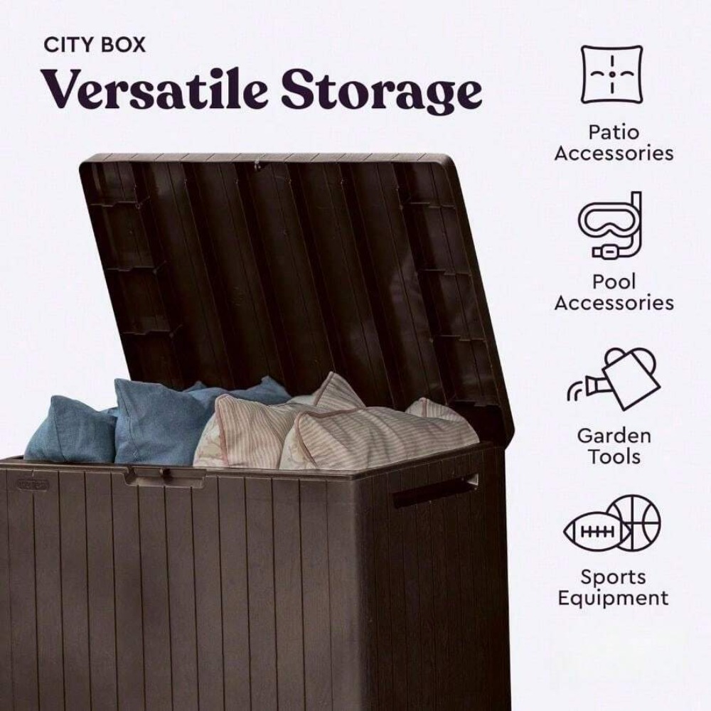30 Gallon Resin Outdoor Storag - đánh giá và giá Outdoor Furniture Cushions