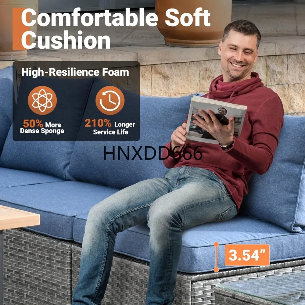 Outdoor 8 Piece Patio Furnitur - đánh giá và giá Outdoor Furniture With Fire Pit Table