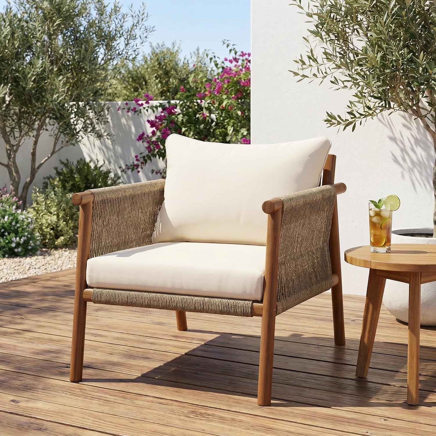 Outdoor Solid Wood Armchair Ro - đánh giá và giá Deck Chair Lounger