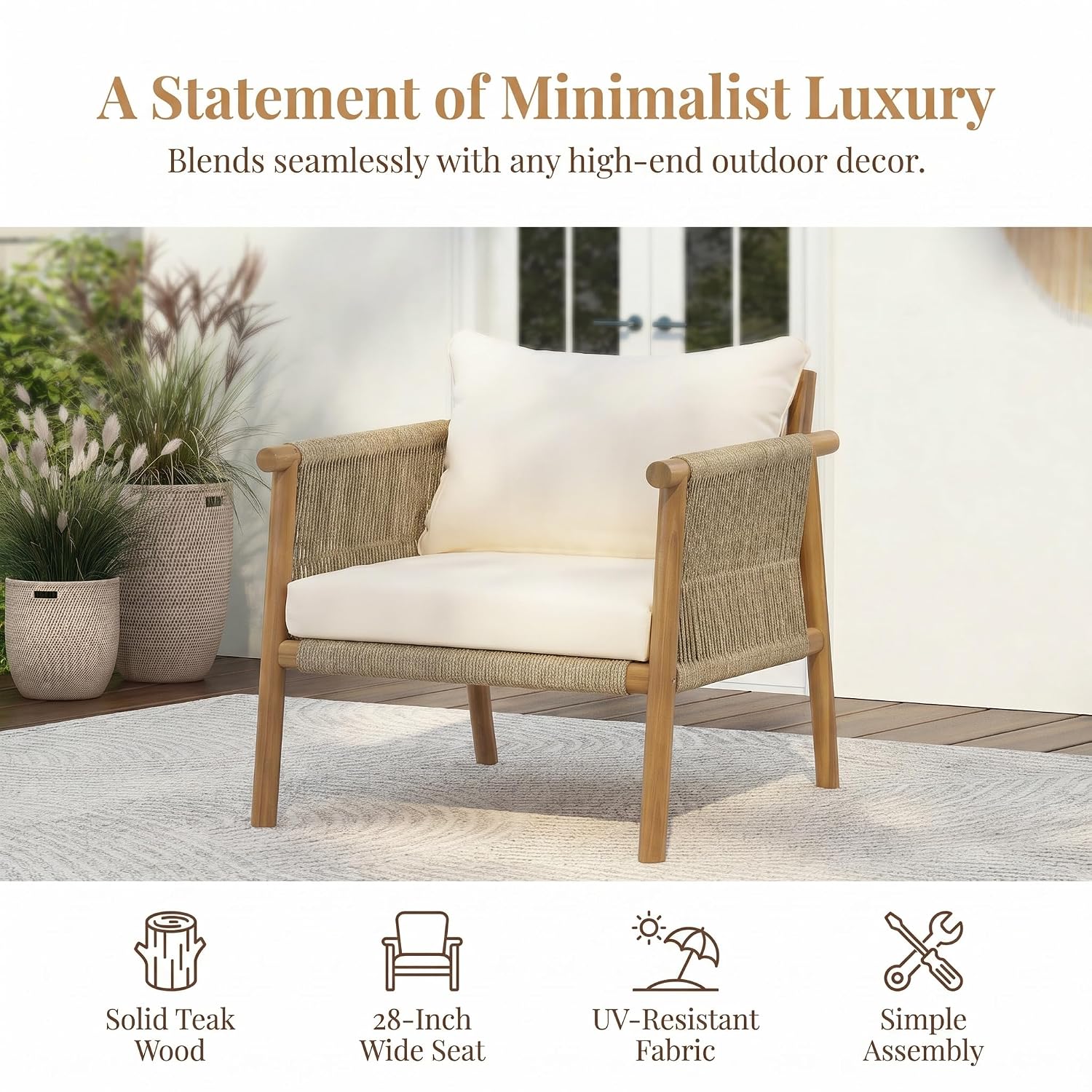 Outdoor Solid Wood Armchair Ro - đánh giá và giá Deck Chair Lounger