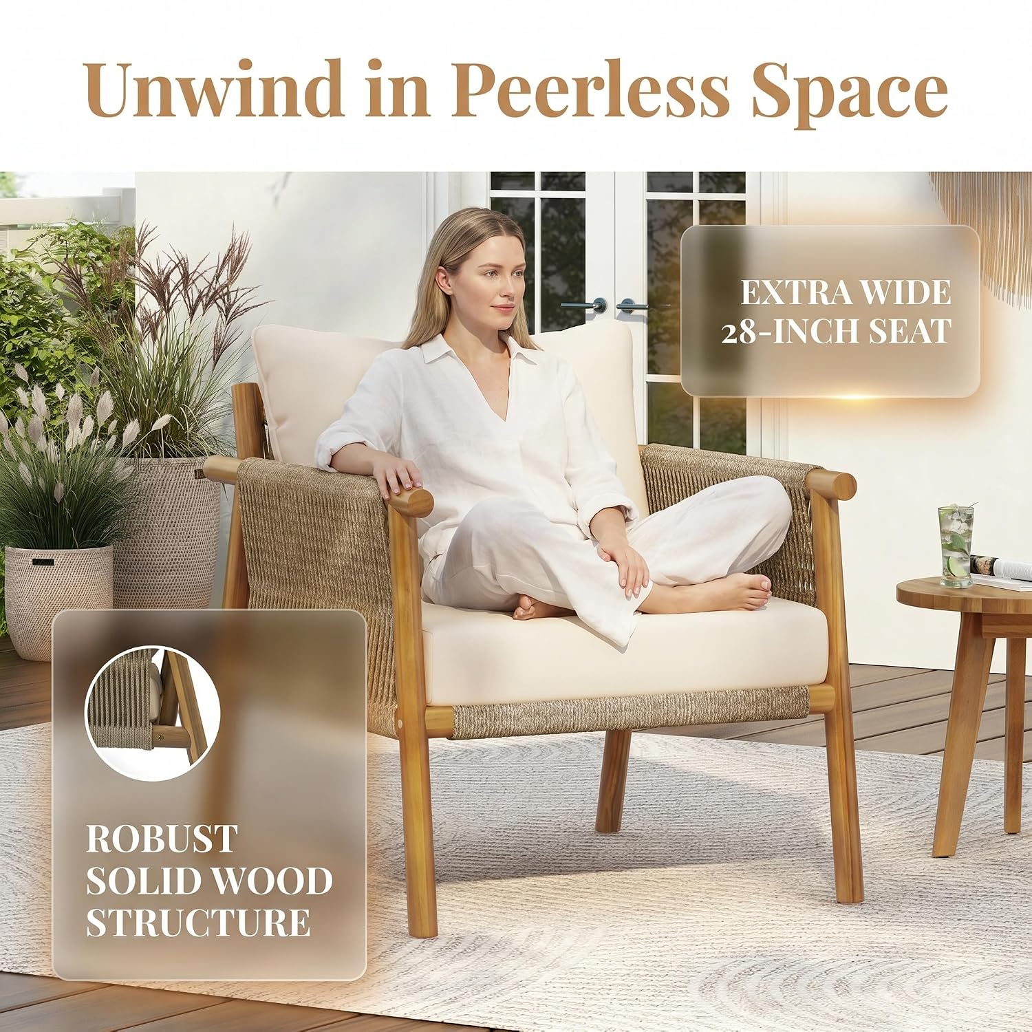 Outdoor Solid Wood Armchair Ro - đánh giá và giá Deck Chair Lounger
